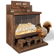 ANSTEEP front view of carbonized squirrel feeder showing durable design and garden appeal