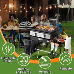AOKEMAi folded compact table for easy transport and space saving