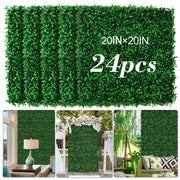 AOKIIE front view of 24 boxwood panels showing full coverage and neat packaging