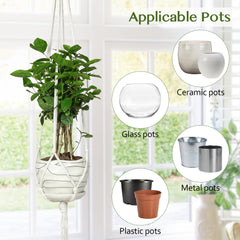 AOMGD hanging planter in use with pot, showcasing space-saving display