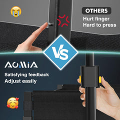 AOMIA wagon handle detail showing telescoping pull handle for ergonomic use
