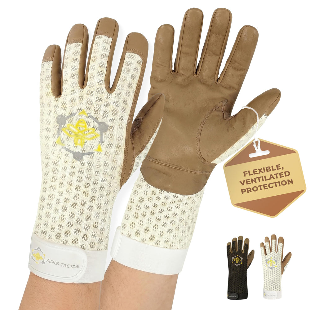 Apis Tactical front view of glove showing protective palm and fit benefit
