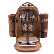 apollo walker front view of backpack showing pockets and closure, easy organisation
