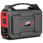 Apowking front panel showing AC outlets and USB ports, convenient charging