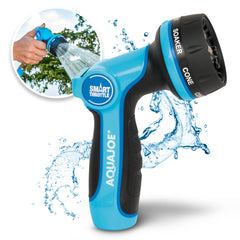 Aqua Joe front view of metal nozzle showing sturdy build and reliability