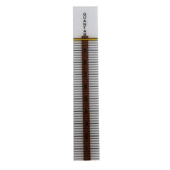 AquaChek strip held in hand to show size and portability for easy pool maintenance