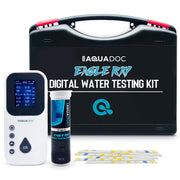 AquaDoc Eagle Ray front view showing compact digital tester and clear display benefit