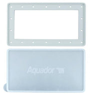 Aquador front plate close-up showing durable closure protecting skimmer