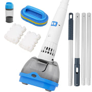 AQUAFYSH front view of vacuum showing handheld shape and ergonomic grip for easier cleaning