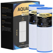 AQUALTRA front view of two-pack filter showing size and fit benefit