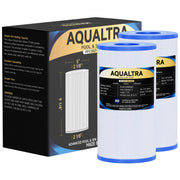 AQUALTRA front view of PRB35-IN compatible hot tub filter showing clean cartridge benefit