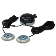 Aquascape Pond Air 2 front view showing compact aerator and benefits