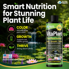 Aquatic Experts VitaPlant back label with dosing instructions and ingredients