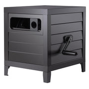 AQUAZILLA front view showing durable steel cabinet and clean outdoor look