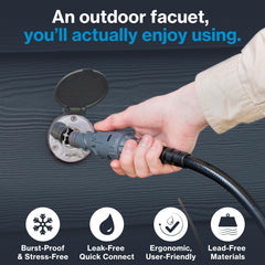 Aquor brand close-up of 2 inch stainless stem emphasizing durability