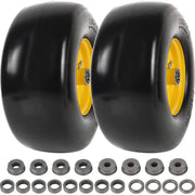 AR-PRO front packaging view showing two assembled flat free wheels for quick replacement