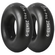 AR-PRO front view of 25x13-9 tube pair showing fit and value