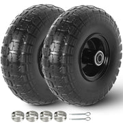AR-PRO front view of 10-inch solid tire and wheel assembly showing durable rim and tread, reliable use