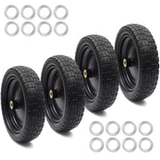 AR-PRO front view of wheel assembly showing rim and tire, easy replacement benefit