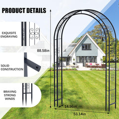 Arbuxzuy side profile with climbing roses, supports healthy vines