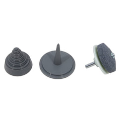 Arnold sharpener close-up displaying grinding wheel and mounting hub for precise edge work