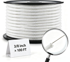 Artilife spooled flagpole rope showing organized spool for tangle-free installation