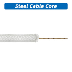 Artilife cross-section exposing steel center for high tensile strength and low-stretch