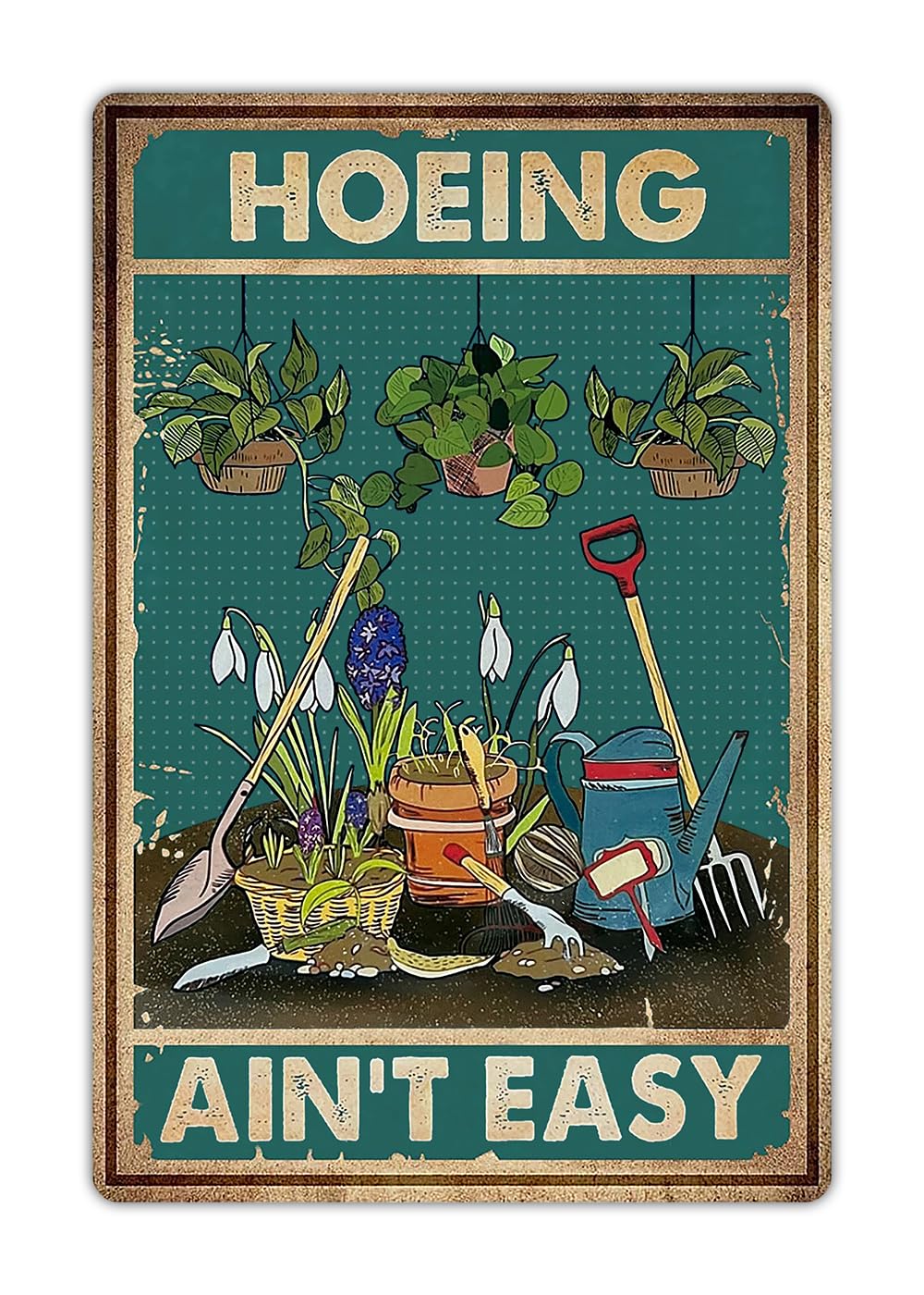 Artlunar front view of funny garden sign showing bold text and playful design for charm