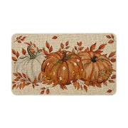 Artoid Mode front view doormat showing autumn pumpkin design and welcome benefit