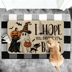 Artoid Mode doormat staged on porch demonstrating decorative curb appeal