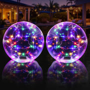 Askyli front view of inflated pool ball showing colorful LED glow and shape benefit