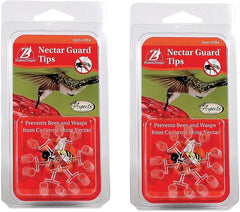 Aspects guard tips on feeder ports showing neat fit and insect protection