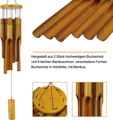 ASTARIN wind chimes hanging on a porch providing gentle ambiance and relaxation