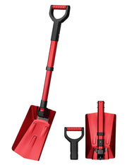AstroAI folded shovel in trunk showing compact storage and emergency readiness