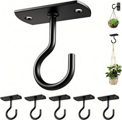 ASZUNE front view hook showing sleek black finish and durable shape for reliable hanging