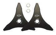 ATIE front view of 10-inch blade pack showing three teeth and washers for quick replacement