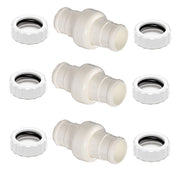 ATIE front packaging showing three 9-100-3002 swivels and six 9-100-3109 nuts, clear identification benefit