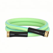 Atlantic 6 ft leader hose front view showing green exterior and connectors, durable choice