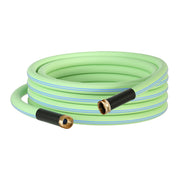 Atlantic hose front view showing full 30 ft length and green finish, durable and practical