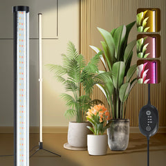 Atmel front view of standing grow light showing full-spectrum benefit
