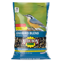 Audubon Park front packaging showing 14 lb bag and clear branding benefits