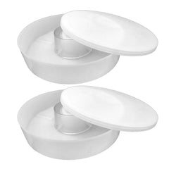 AukBeeFun feeder front packaging showing two white top feeders and benefits