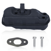 AUMEL muffler front view showing clean fit and OEM-style mounting, improves blower performance