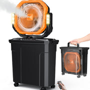Ausic front view with bucket showing compact portable design and easy storage benefit