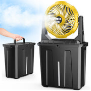 Ausic front view showing three nozzles and fan head for powerful cooling