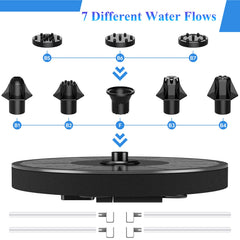 AUTGA fountain floating in a birdbath, attracts birds and creates gentle water movement