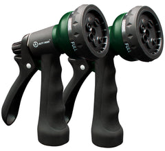 AUTOMAN front view of dual nozzles showing 7 patterns and connection benefit