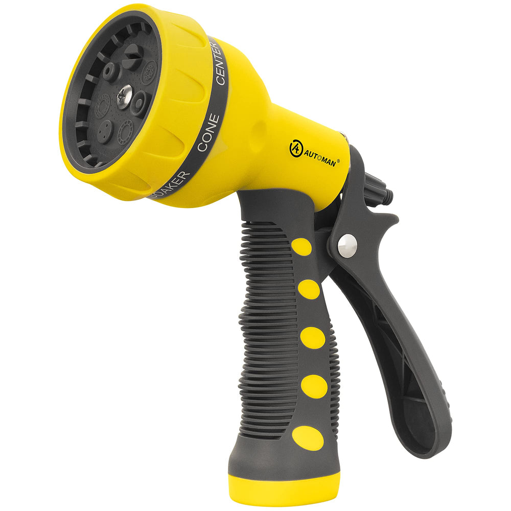 AUTOMAN front view of yellow nozzle showing shape and connection benefit