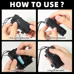 AUTXQU cable and battery box layout, shows long reach and easy placement