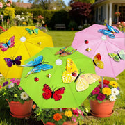 Avalessia front view three umbrellas showing colorful protection